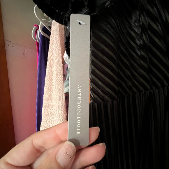 NWT Anthropologie hutch Paulina, wideleg striped velvet jumpsuit  16W pl… - Picture 3 of 7
